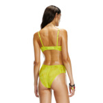 Slip taille haute en résille floquée