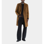Manteau Long En Laine Mélangée Camel Homme