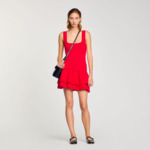 Robe courte col carré