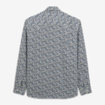 Chemise regular bleu azur imprimé paquerettes