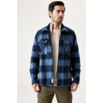 Men Overshirts Blue