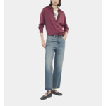 Chemise En Soie Bordeaux Femme