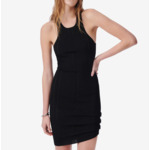 Robe Courte Col Rond À Plis Debbie