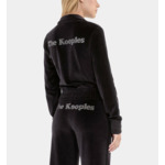 Sweatshirt Logo En Velours Noir Femme