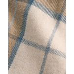 Chemise florian col français avec deux poches en flanelle de coton à carreaux beige