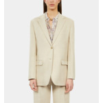 Veste Tailleur Écrue En Lin Femme