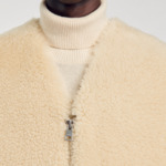 Gilet sans manches en mouton retourné