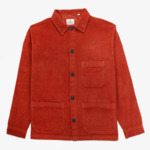 Surchemise Wilson en velours rouge courge