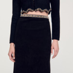 Jupe courte à strass