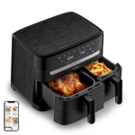 Easy Fry Dual 7 programmes Air Fryer, 8.3 L Deux tiroirs Noir