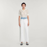 Jean double ceinture bicolore