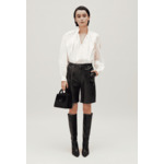 Bermuda cuir noir