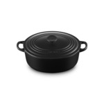 Cocotte ovale 29cm en fonte émaillée noire*