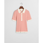 Striped Rib Knit Short Sleeve Rugge