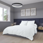 Housse de couette Partition Satin de coton Coloris Blanc