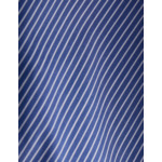 Chemise col figaret en popeline rayée bleu