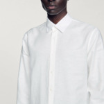 Chemise en coton et lin
