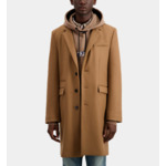 Manteau Classique 3 Boutons Sous Col Cuir Homme