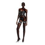 Lingerie en résille métallisée