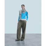 Pull Col Rond Bicolore Léger