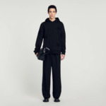 Hoodie à capuche orné de fleurs