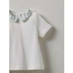T-SHIRT MC COL VICHY