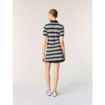 Robe polo en maille à rayures