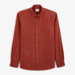 Chemise en velours rouge courge