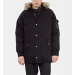 Parka À Capuche Noire Homme