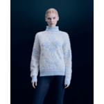 Pull Col Roulé Hairy à Motif Flocons