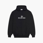 Balenciaga Hoodie BB Pixel Logo Noir