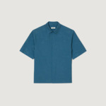 Chemise oversize jacquard fleurs