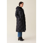 Doudoune longue capuche matelassée