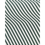 Chemise col italien en popeline rayée vert