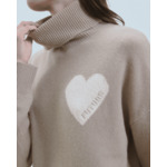 Pull Col Roulé Cœur