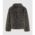LEOPARD FAUX MINK JACKET