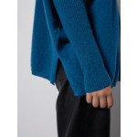 Pull poncho cachemire Faustine PETROLE