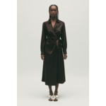 Robe midi portefeuille noire