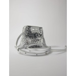Sac M mini en sequins argents