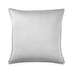 Lacoste - Taie d'oreiller en satin de coton lavé gris, L Leaf