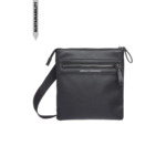 Sac bandoulière plat pour homme - nero