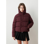 Doudoune courte à motif floral 3D