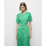 Robe Longue A Manches Courtes Dos Nu Femme