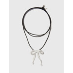Collier nœud argenté à nouer