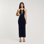 Robe longue perlée