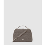 K/KURL SUEDE SHOULDER BAG