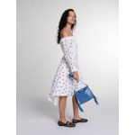 Robe chemise à encolure bardot