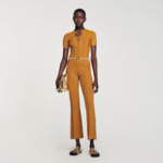 Pantalon en maille métallisée