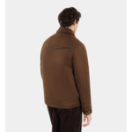 Blouson Style Surchemise En Flanelle Marron Homme