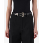 Ceinture En Cuir Raye